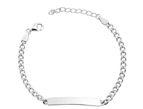 Pulsera en Plata de Ley 925 Nidal con Circonias y Bañada en Rodio