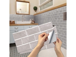 Rebe-12 Pegatinas De Azulejos Autoadhesivas De Pvc Impermeables Para Cocina Y Baño, 15x30cm, Fáciles De Instalar Y Limpiar