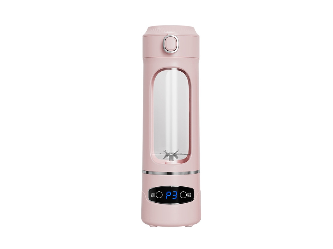 Exprimidor CHRUI De 600 Ml Con 12 Cuchillas De Acero Inoxidable Y Carga Usb-C (Rosa)