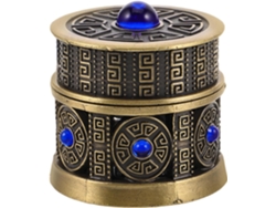 Pot De Crème 10g En Verre Y Métal Azul Antique, Récipient Cosmétique Recargable Anti-fuite Pour