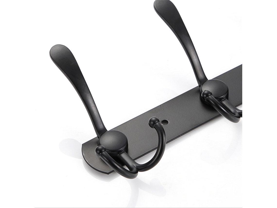 Estante de pared con 5 ganchos resistentes y antideslizantes