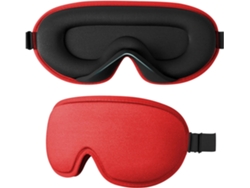 Antifaz para dormir 3D para quienes duermen de lado, bloquea la luz, ajustable, rojo ZYBLSSBB