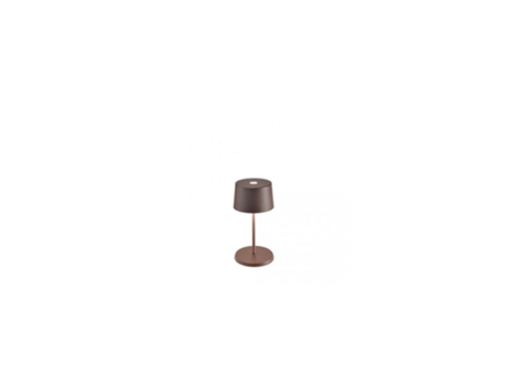 Lámpara de mesa LED Olivia pro mini corten, recargable y regulable ZAFFERANO