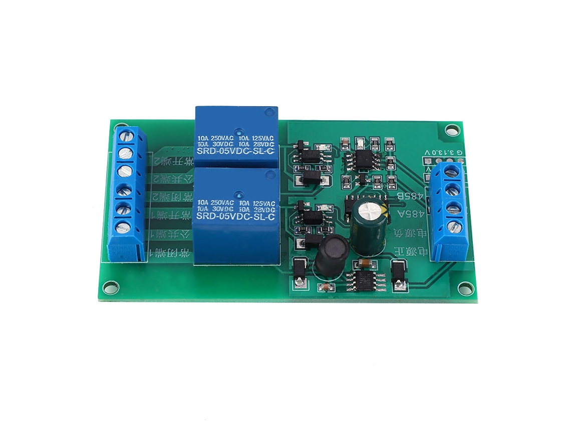 Módulo De Relé De 2 Canales Con Interfaz De Comunicación Max485 De Alta Calidad Dc7-30v