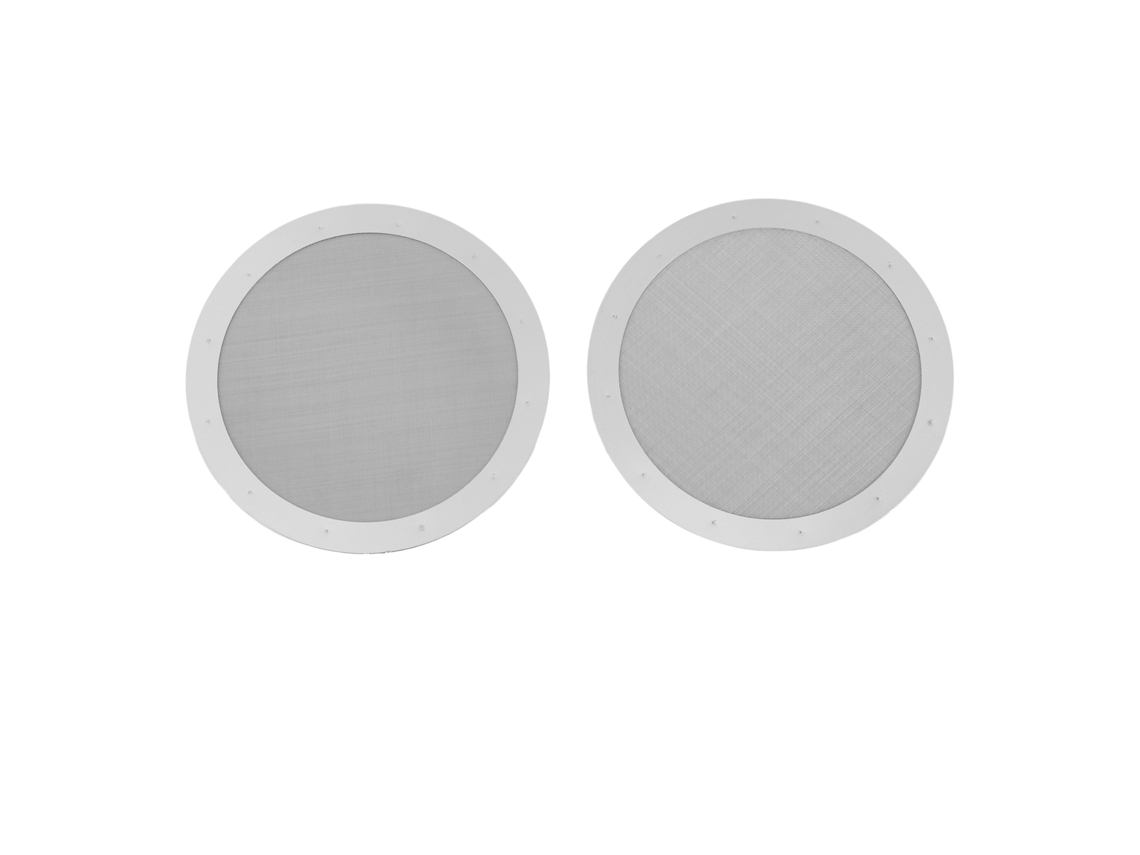2 filtros de café de metal de acero inoxidable de 61 mm, reutilizables, aptos para viajes.