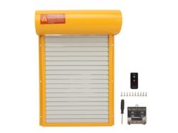 Abridor automático de puerta para gallinero, funciona con pilas, temporizador, sensor de luz, control remoto, pantalla LED, puerta automática manual