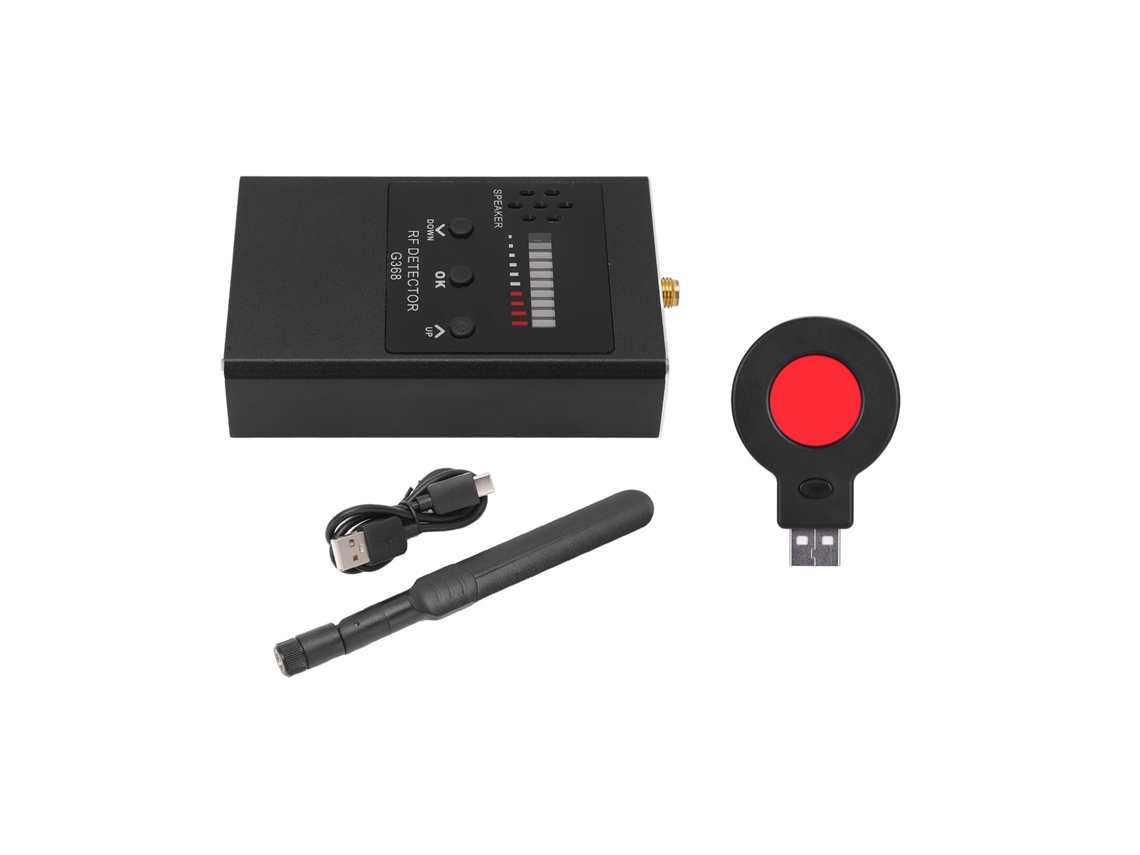 Detector de RF GPS Escáner de señal Cámara Dispositivo de escaneo Bug G368 Plata
