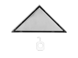 Desagüe de baño (acero inoxidable 304, esquina triangular)