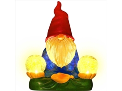 Estatua Decorativa De Gnomo Solar, Estatua De Jardín Con Luz, Jardín Exterior, Decoración Divertida
