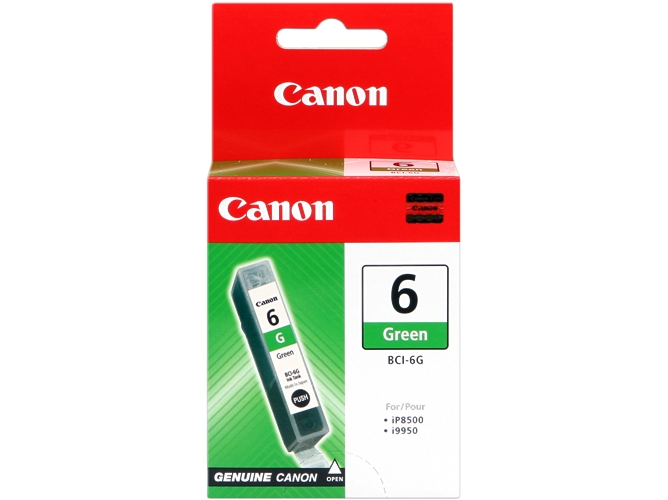 Cartucho de tinta Original CANON BCI-6G Verde 9473A002 para i990, 9900, 9950, PIXMA iP8500