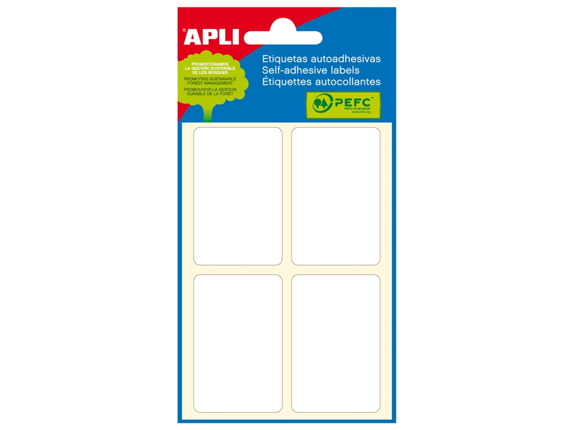 Etiquetas de Escritura APLI (Blanco - 34 X 53 mm)