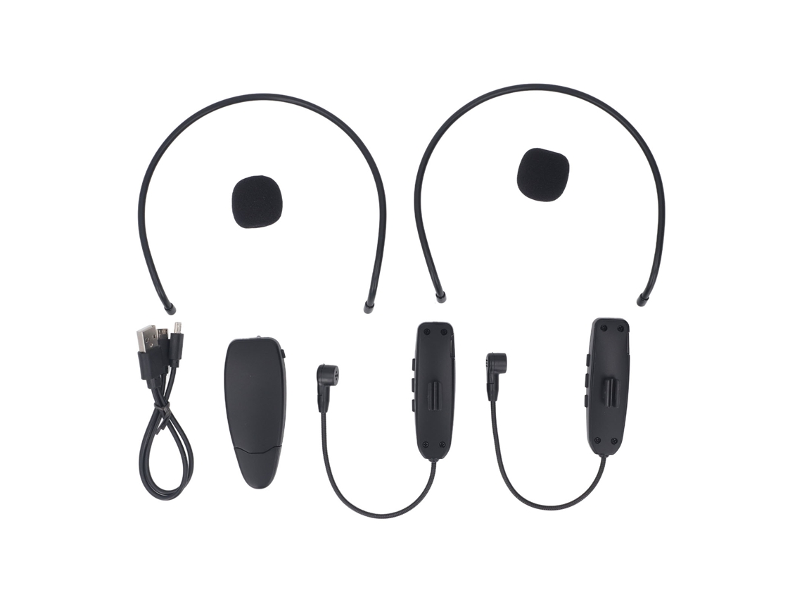 Sistema De Microfone Sem Fio 2.4g Uhf Headset Para Ensino Cantar Falar Com Transmissor E Receptor