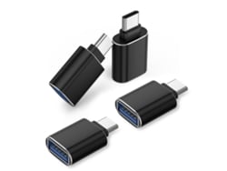 Adaptador USB C a USB (3 unidades), USB C macho a USB A hembra, convertidor OTG tipo C 4.3 para iPad Mini, Mac, Apple iPhone 16, 15, Samsung S24 y S25, Micros
