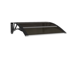 Marquesina de Puerta Policarbonato VIDAXL Negro (80x75 cm)