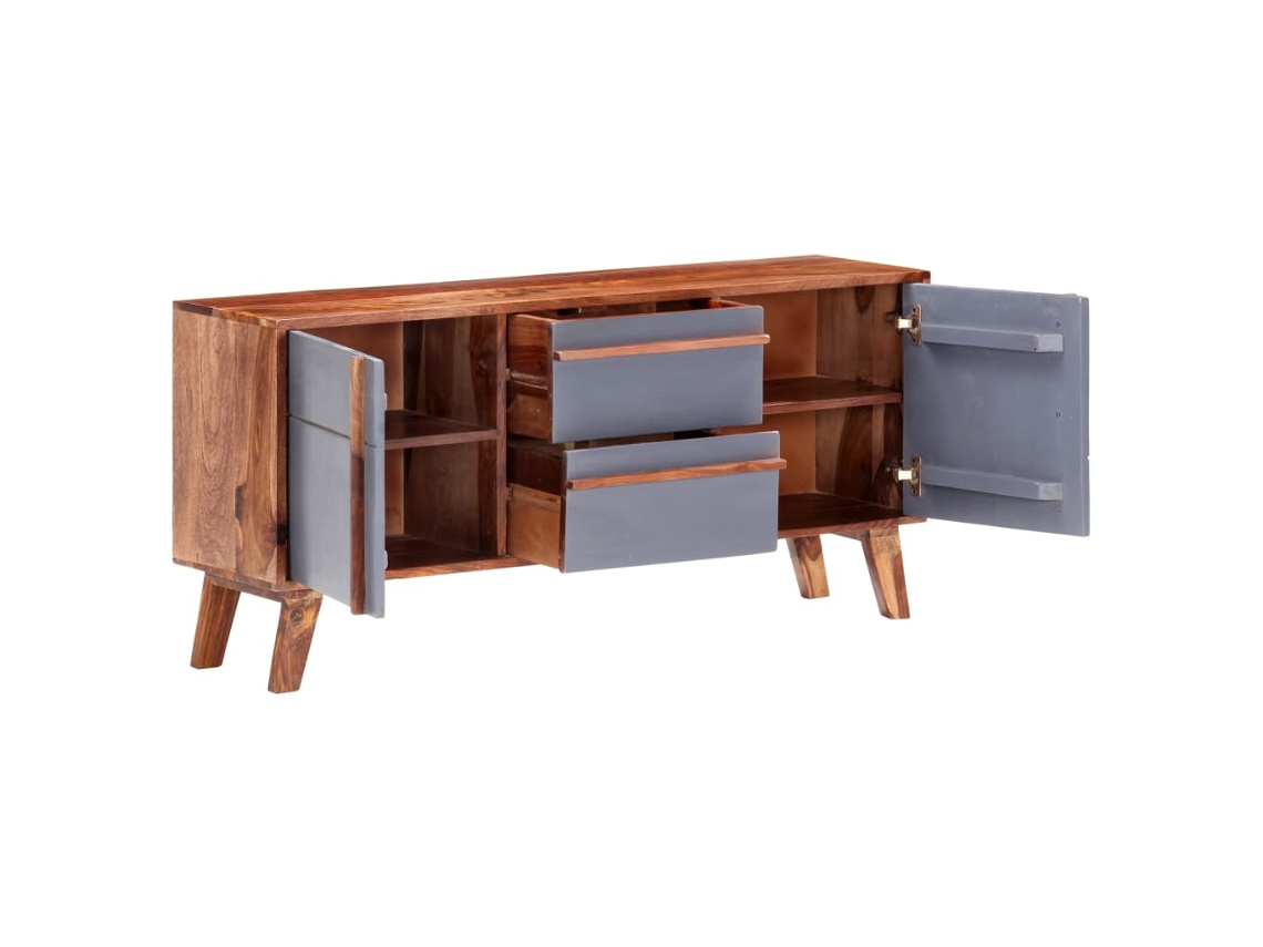 Maison Exclusive - Aparador De Madera Maciza Gris 120x30x55 Cm