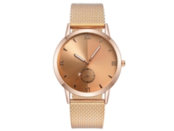 Reloj De Cuarzo Con Correa De Plástico Unisex Vansvar Romanos Oro Rosa