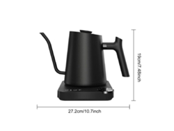 Hervidor Eléctrico Con Cuello De Cisne, 0,9 L, Control De Temperatura, Acero Inoxidable, 1200 W