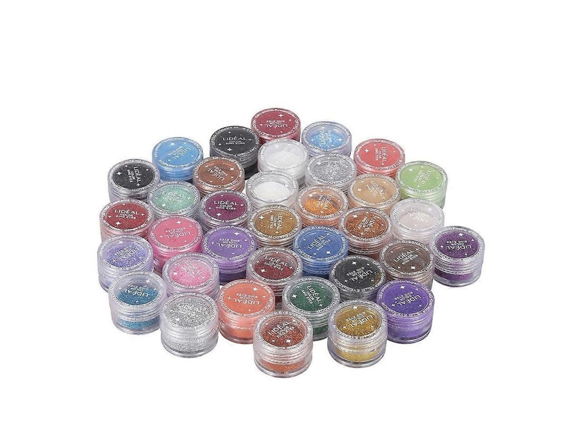 Kit De 30 Sombras De Ojos En Polvo Con Brillo Para Maquillaje Profesional Y Personal.