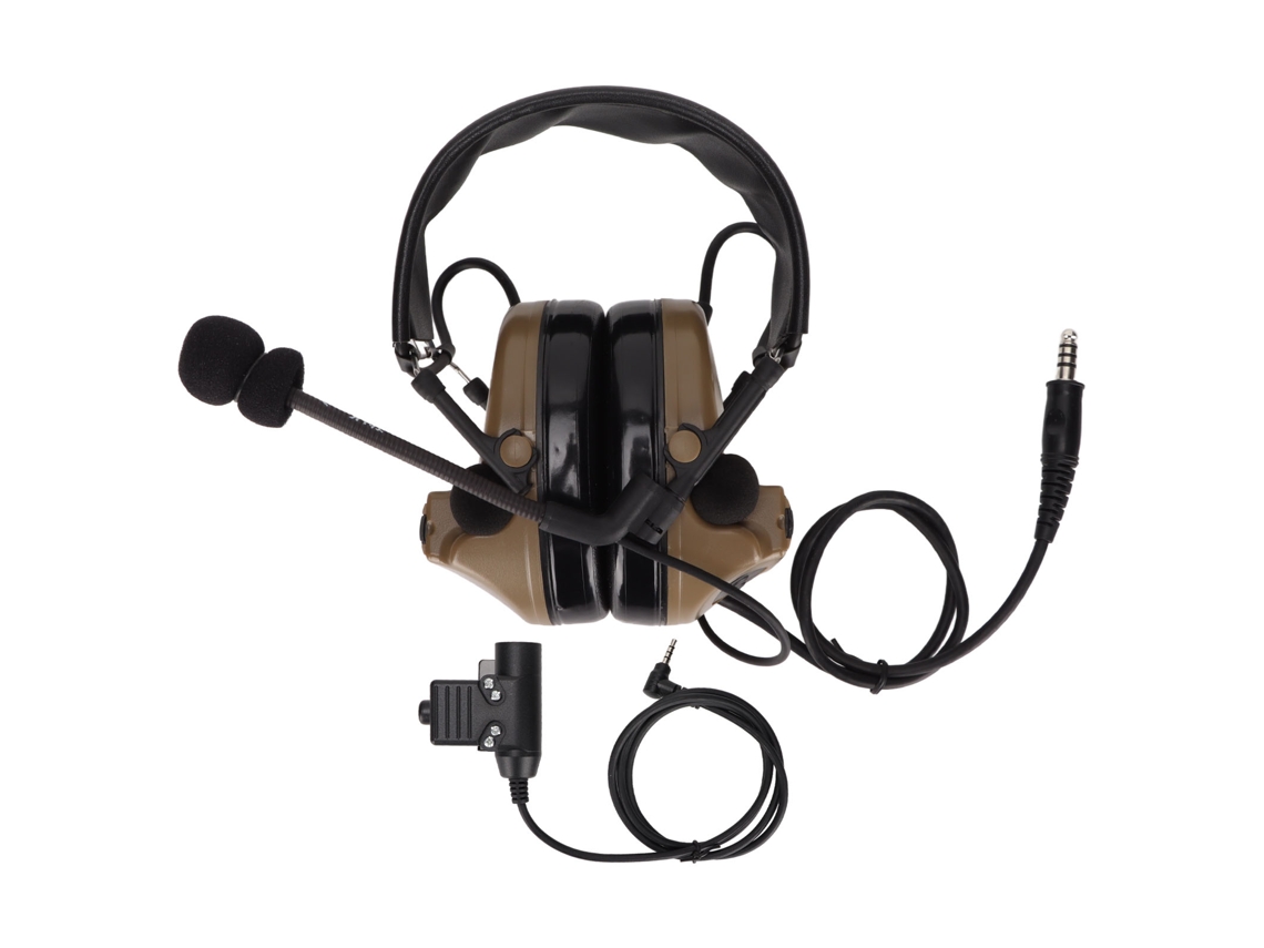 Auriculares de grado militar con reducción de ruido y captura de sonido.