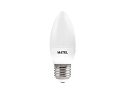 Bombilla LED vela neutra mate, 5 W, E27 (3 intensidades)