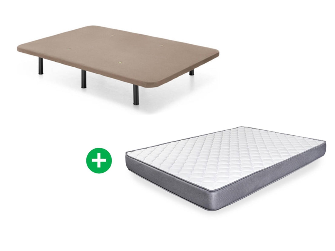 SALDOSYSTOCKS Mesita de Noche Basic Tapizada Madera Beige (135x30x190cm)