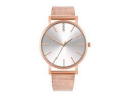 Reloj De Moda Para Parejas Con Correa De Malla Dial Redondo Cuarzo Unisex