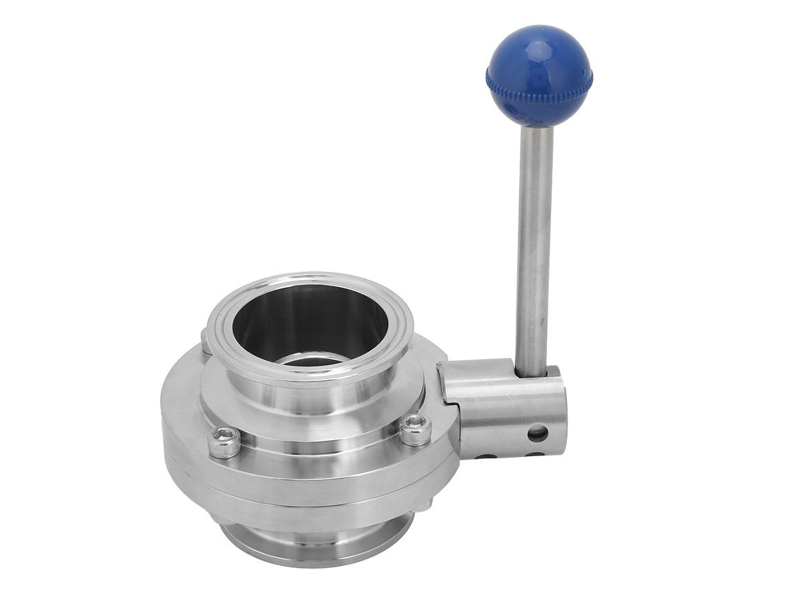Válvula Sanitaria De Acero Inoxidable 304 De 2 Pulgadas Para Agua Aceite Con Palanca Clamp
