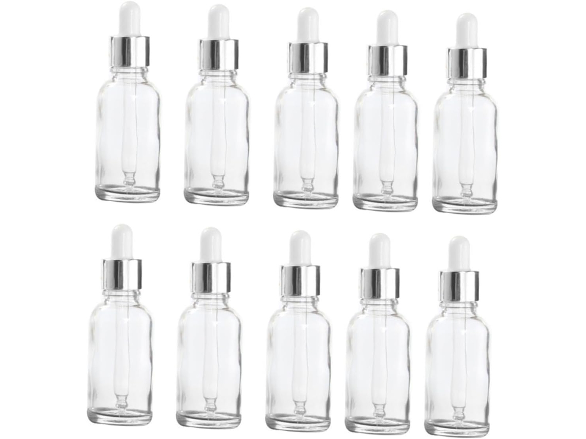 10 Pièces Lot De Flacons Compte, Gouttes Verre Distributeurs Huiles Esencialles Rechargeables Pe...