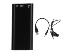Grabadora De Voz Digital Mini Grabadora De Audio Con Activación Por Voz Guarda Al Apagar Reproducción Mp3 16g
