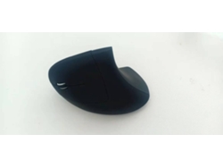 Ratón vertical inalámbrico recargable, modo dual, silencioso, batería seca, para zurdos, negro