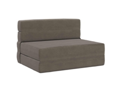 Sofá Cama Plegable Gris Claro 70 X 72 X 60 Cm Tela