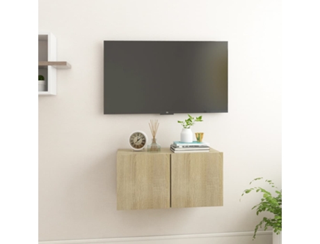 MAISON EXCLUSIVE Mueble de TV colgante color roble Sonoma 60x30x30 cm