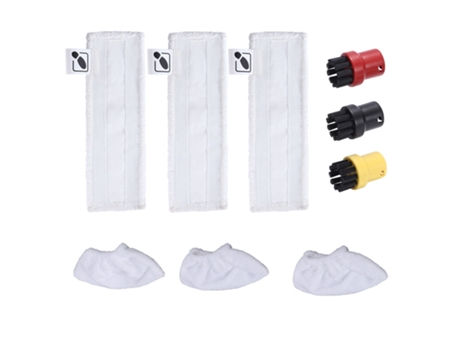 Paños de limpieza, cubiertas de fregona, limpiador en aerosol, almohadillas de tela para suelo, cepillos de cobre para Limpiador de vapor Karcher S...