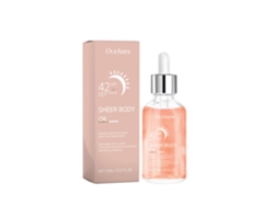 Sérum iluminador con protección solar SPF 50+ de alta protección para una piel radiante.