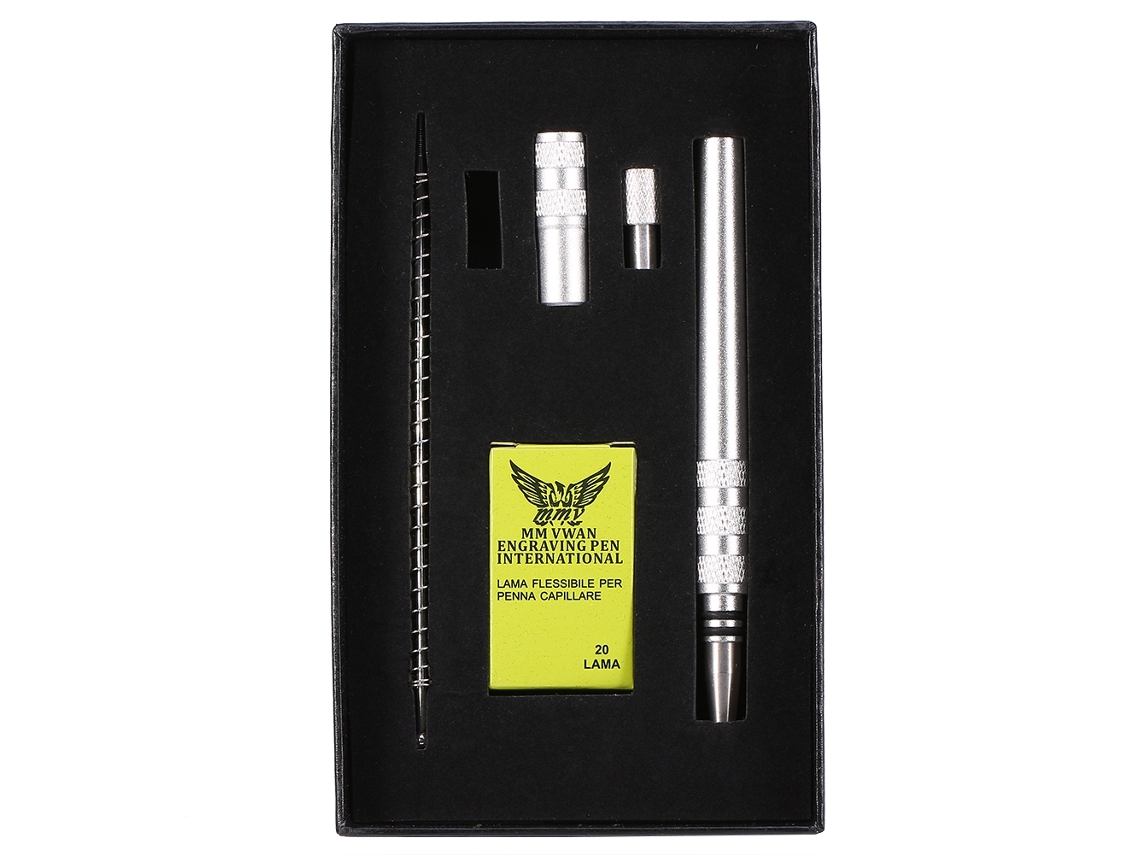 Navaja Grabada Para Estilo De Cabello Cejas Y Barba Herramienta De Estilo Pluma De Peinado Plata