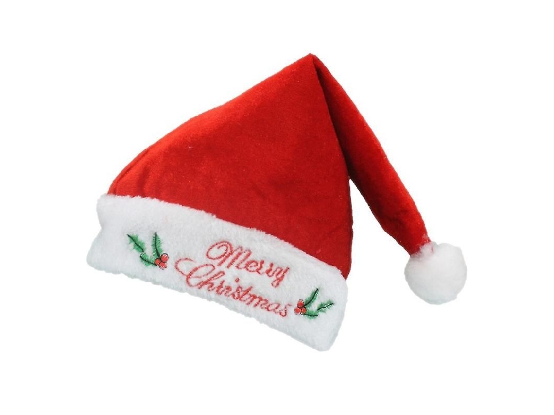 Gorro De Papá Noel De Peluche Con Ala Blanca Para Fiestas Y Actividades Infantiles, Para Niño/niña.