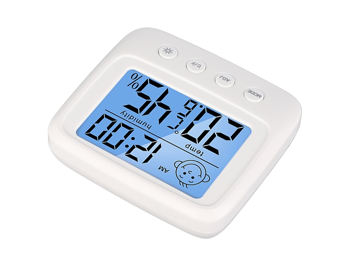 Reloj Despertador Digital Multifuncional Con Termómetro, Higrómetro Y Pantalla Retroiluminada.