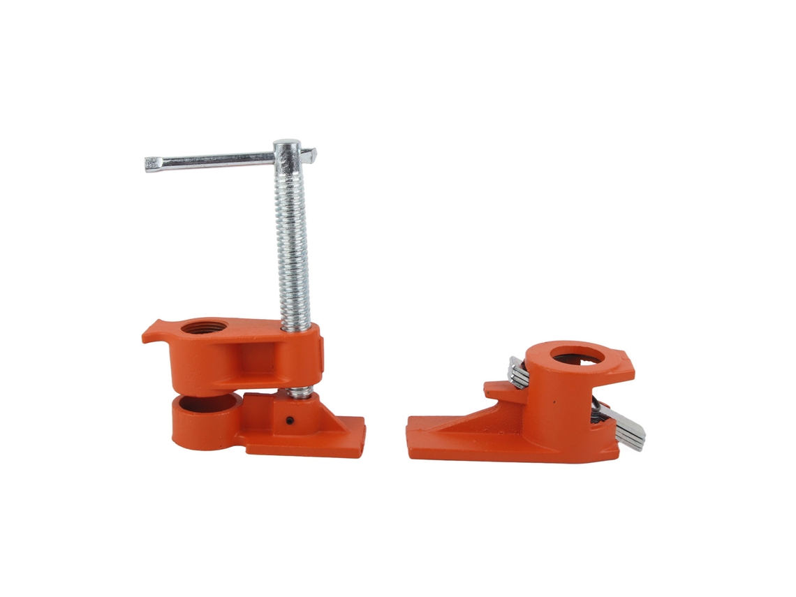 Juego De Abrazaderas Ajustables Para Tuberías De 3/4 De Pulgada Para Encolado De Madera, Hierro Fundido Maleable, Alta Dureza.