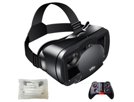 Gafas de Realidad Virtual SLOWMOOSE 3D Realidad Virtual Casco de 7 Pulgadas y Auricular de Oido