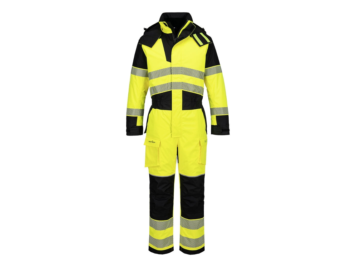 Buzo De Invierno Pw3 Fr Modaflame Rain+ Hi-vis Naranja Negro / Xxl