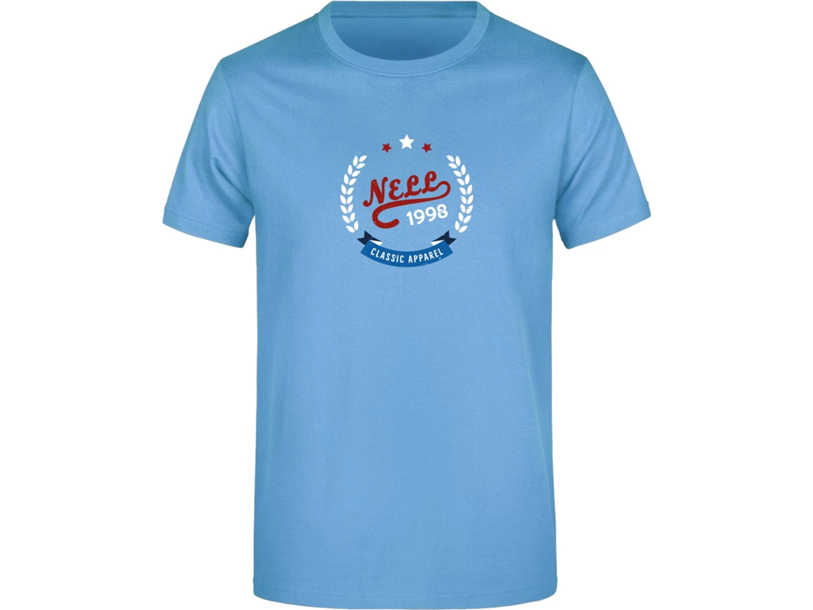 Camiseta de hombre azul cielo Nell Alvar, talla M, confeccionada en algodón de alta calidad