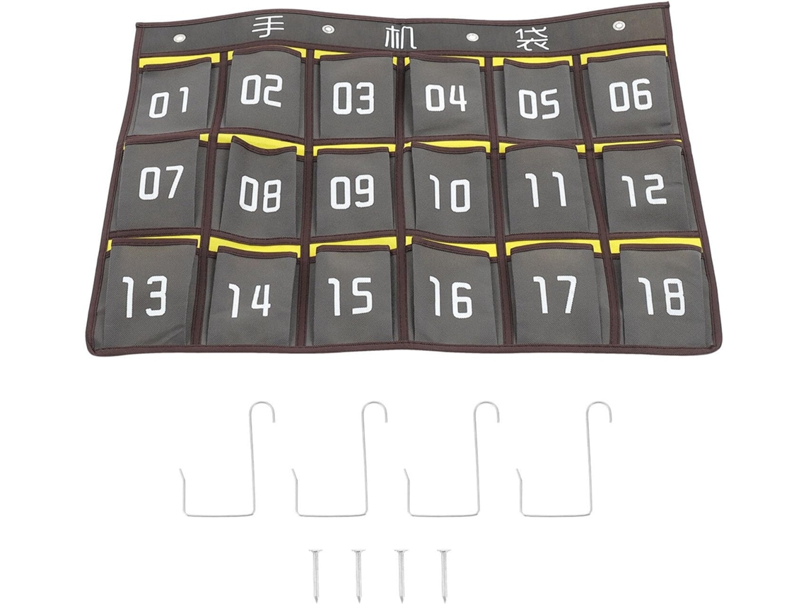 Organizador Pared Multifuncional Soporte Colgante Hierro Teléfono Calculadora Almacenamiento Práctico Lona