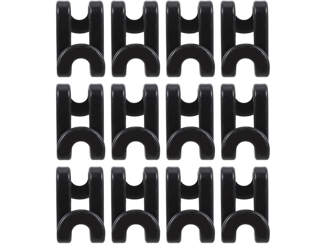 Juego 12 Ganchos Abs Doble Cabeza Perchas Diseño Antideslizante Bordes Lisos Armarios Dormitorios Roperos