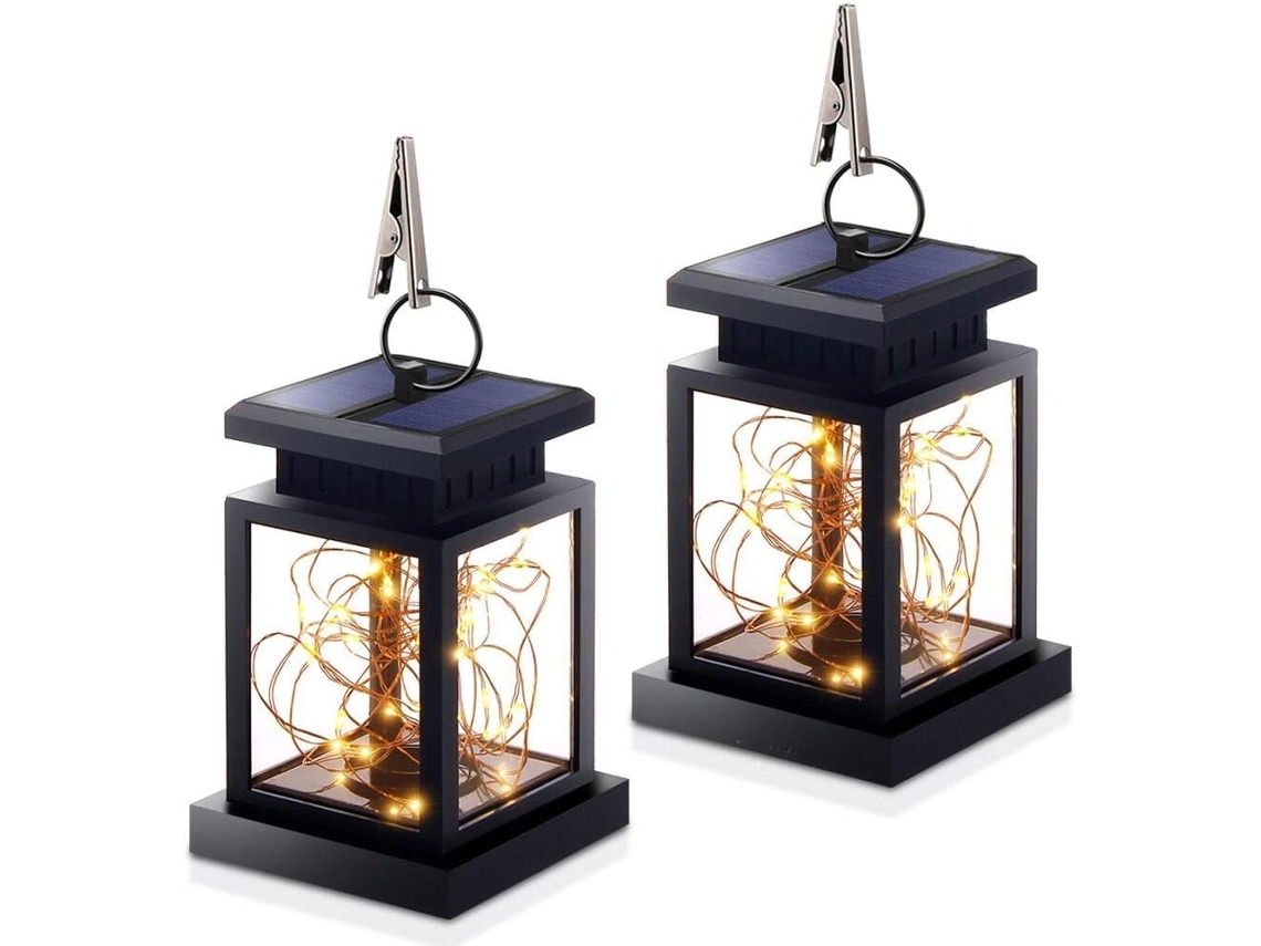 Farol solar con diseño retro, iluminación decorativa con luces LED cálidas para patio, jardín, césped, terraza, tienda de campaña, árbol, etc.