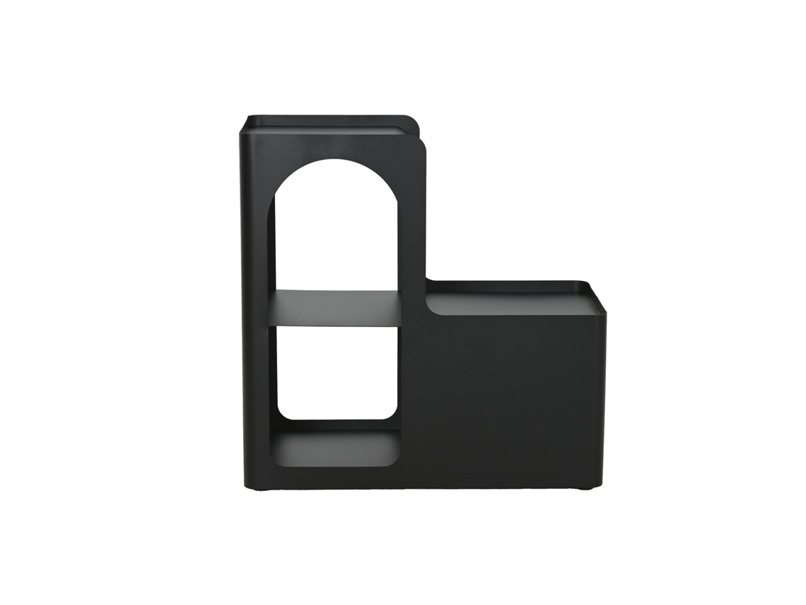 Mesita Auxiliar Metal Negro 60x30x60cm