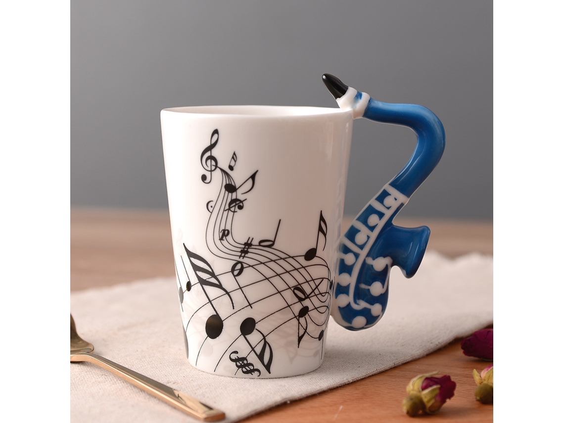 Taza de café con guitarra musical única, un gran regalo para L Siurn, taza de cerámica