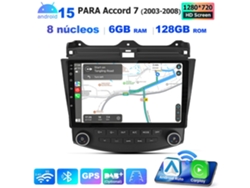 Pantalla Táctil Hexinex De 10 Pulgadas — Android Auto Inalámbrico, 6 Gb + 128 Gb, Octa-core — Para Honda Accord 7 (2003–2008) — Gps, Bt, Carplay