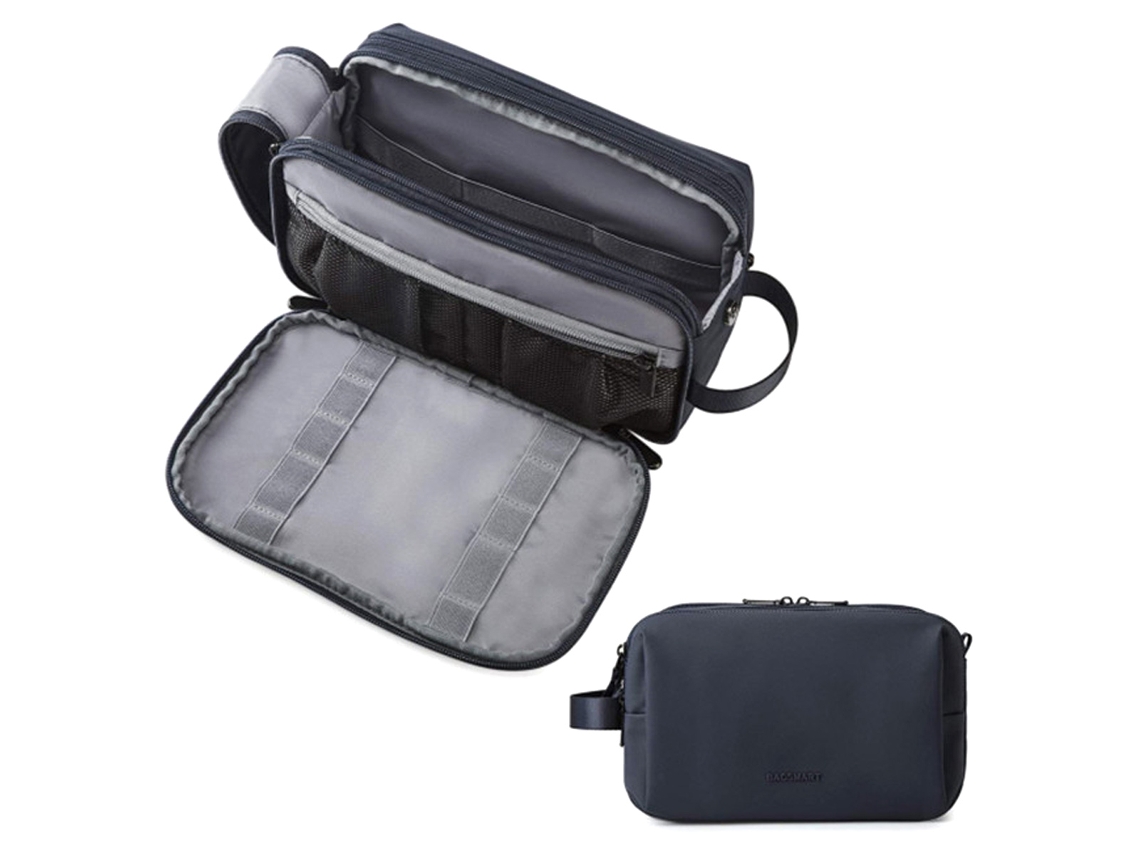 Bolsa de accesorios de viaje para hombre, organizador de kit Dopp, impermeable, para barba NEVEANCE