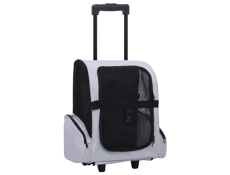 vidaXL Carrito trolley plegable multiusos para mascotas gris