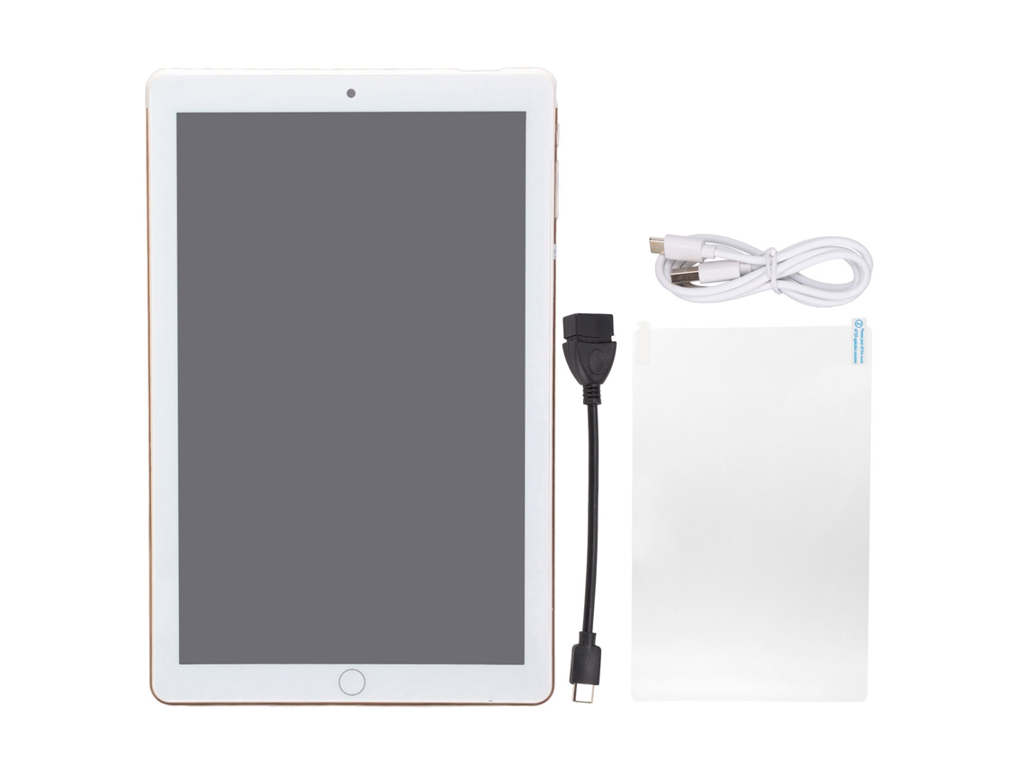 Tableta HD de 10.1 pulgadas, 8 núcleos MTK6592, 1 GB de RAM, 16 GB de ROM, Wifi, batería de 2800 mAh, color dorado